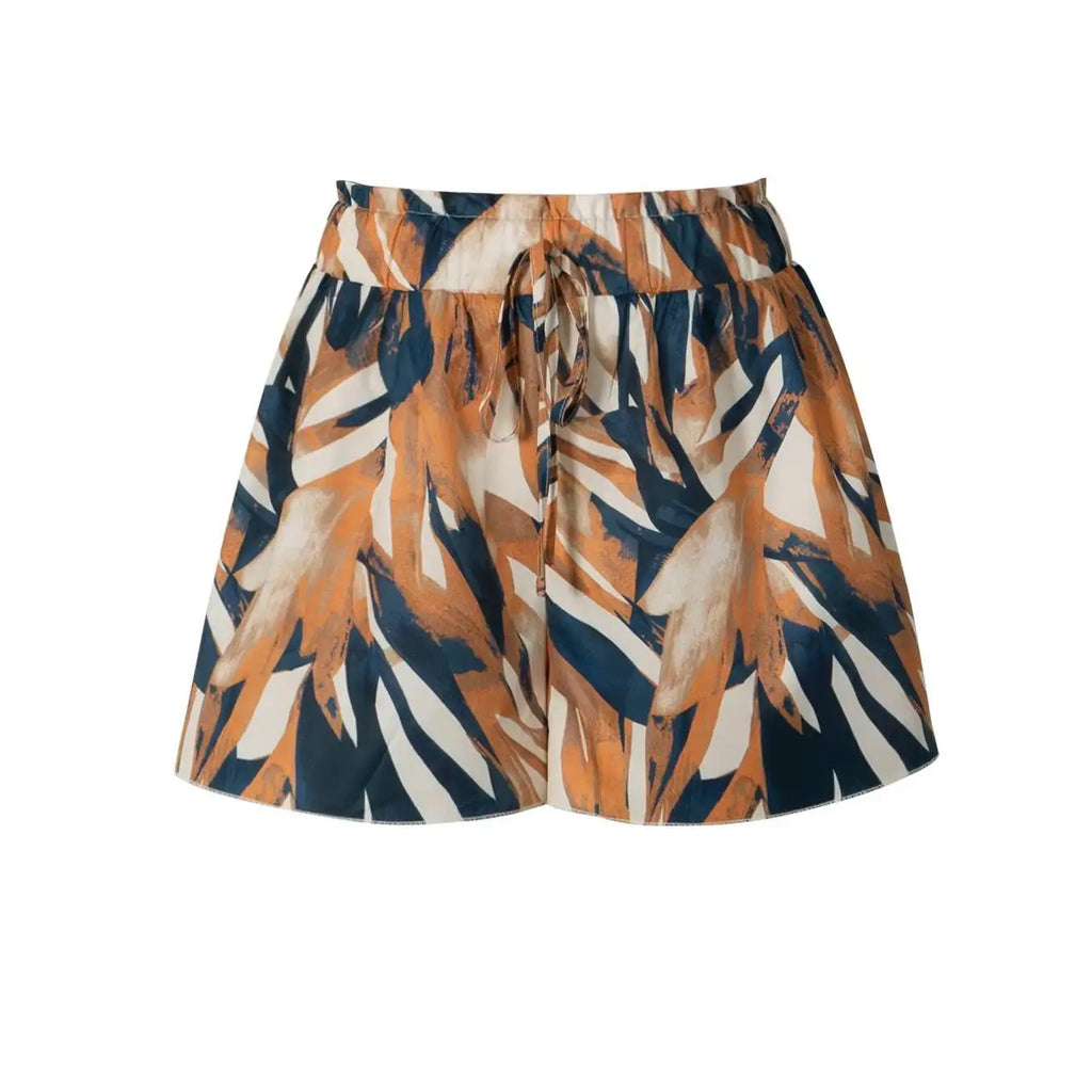 Printed Wide-Leg Shorts