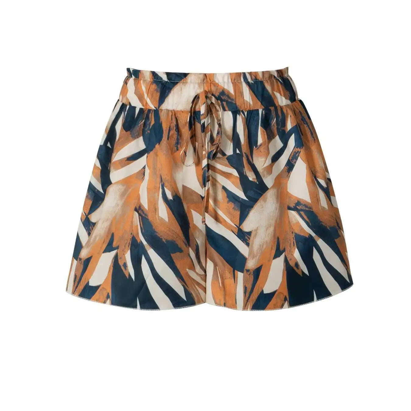 Printed Wide-Leg Shorts