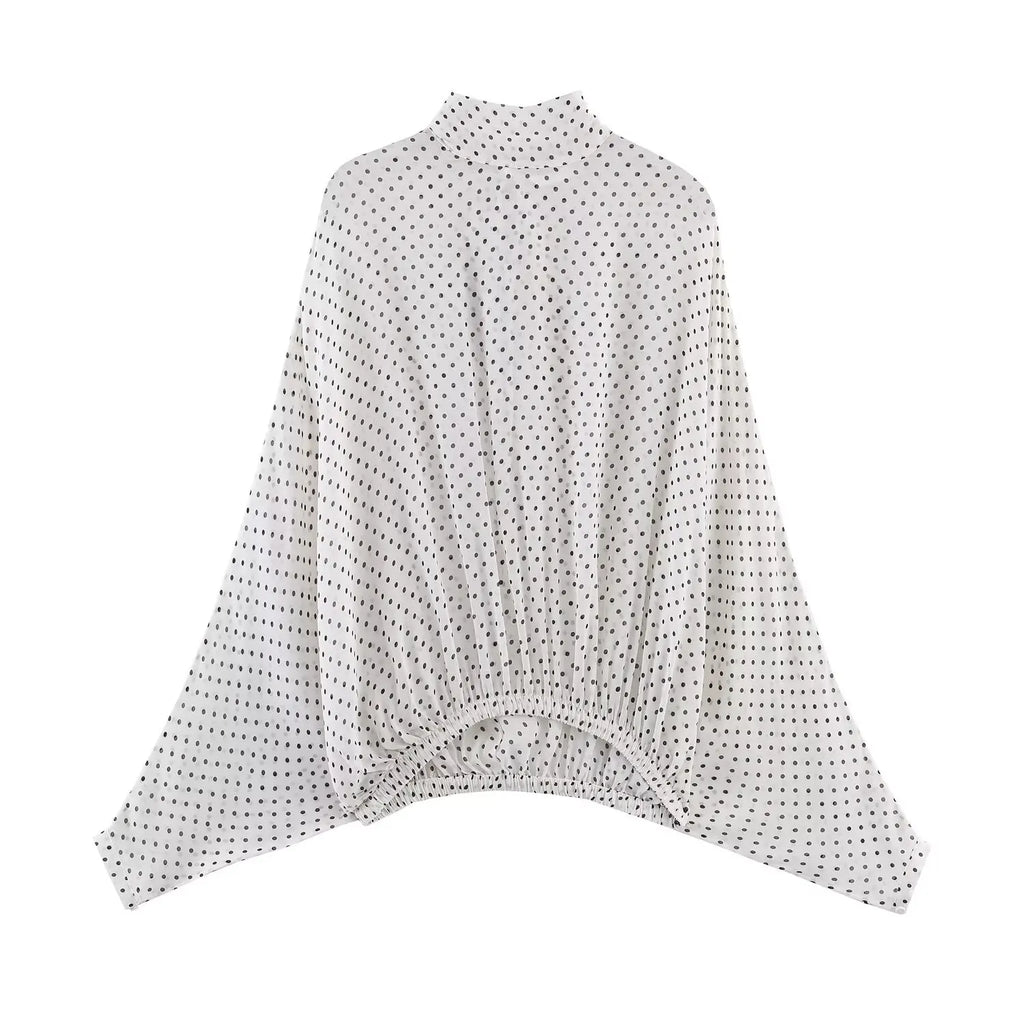 Polka-Dot Chiffon Skirt Set
